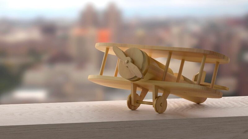 3d rendering of a wooden airplane on a window – Bild: iStock