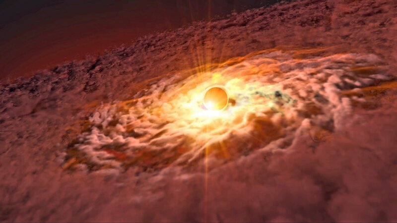 Eine Theorie besagt, supermassereiche Schwarze Löcher könnten durch die Kollision mehrerer kleinerer entstanden sein. – Bild: WELT