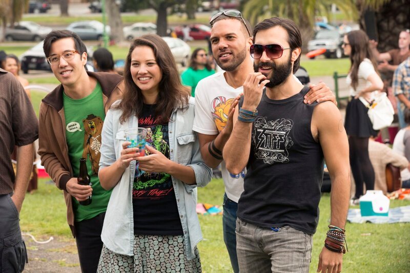 Frankie J. Alvarez als Agustín Lanuez (r.) O.T. Fagbenle als Frank (2.v.r),  Andrew Law als Owen (l.) – Bild: Home Box Office, Inc.