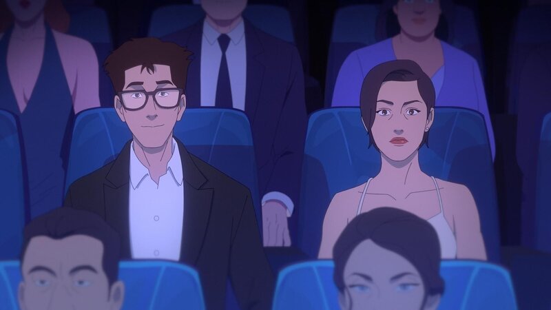 David Kim (Mitte l.); Ellen Kim (Mitte r.) – Bild: 2022 AMC Film Holdings LLC. All Rights Reserved. Lizenzbild frei