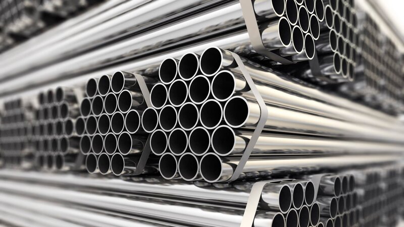 Metal pipes. Steel industry background. Three-dimensional image, – Bild: Bet_Noire