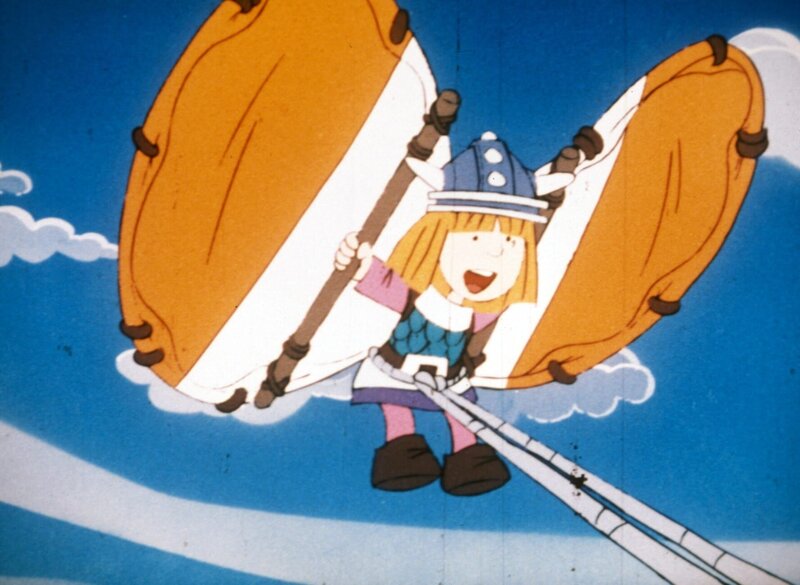 Schnell wie der Wind fliegt Wickie nach Flake zurück. – Bild: ORF/​Apollo Filmverleih