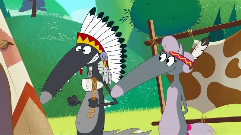 Wolf will ein Apache sein und Wolfine eine Squaw. – Bild: KiKA/​Samka Productions