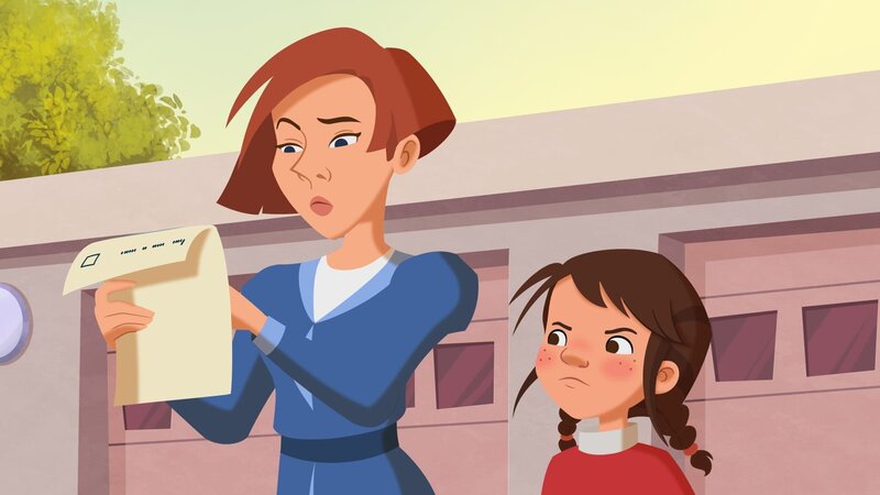 Ausgerechnet mit Zita-Sybil ist Tara auf Schnitzeljagd. – Bild: ZDF/​WunderWerk