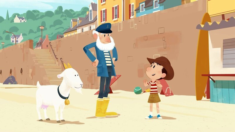 Der alte Fischer erzählt Nick von einem Piratenschatz. – Bild: SWR/​MEDIA VALLEY – BELVISION/​Le Petit Nicolas®