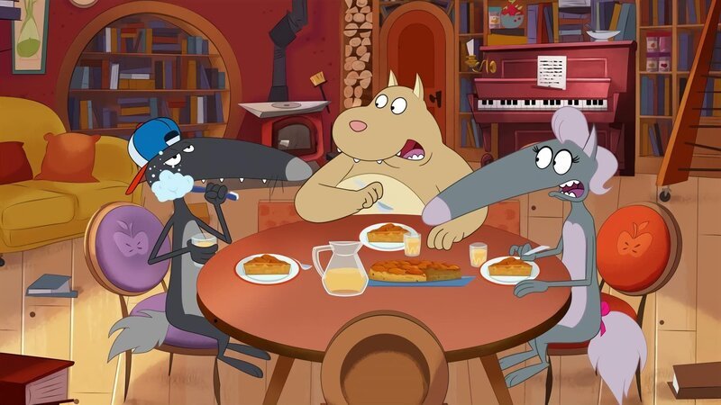 Verkehrt herum leben heißt: Statt Kuchen zu essen, Zähne putzen. – Bild: KiKA/​Samka Productions