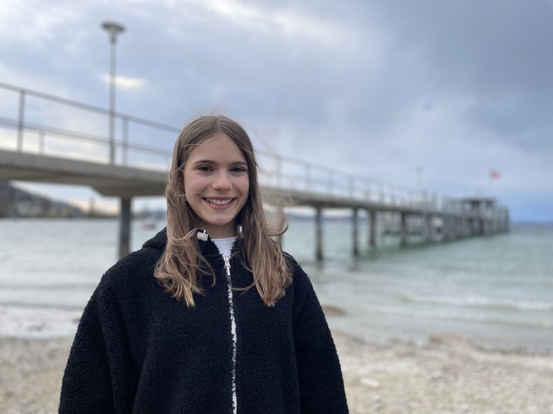 Estha Angely am Bodensee – Bild: hr/​Marco Giacopuzzi