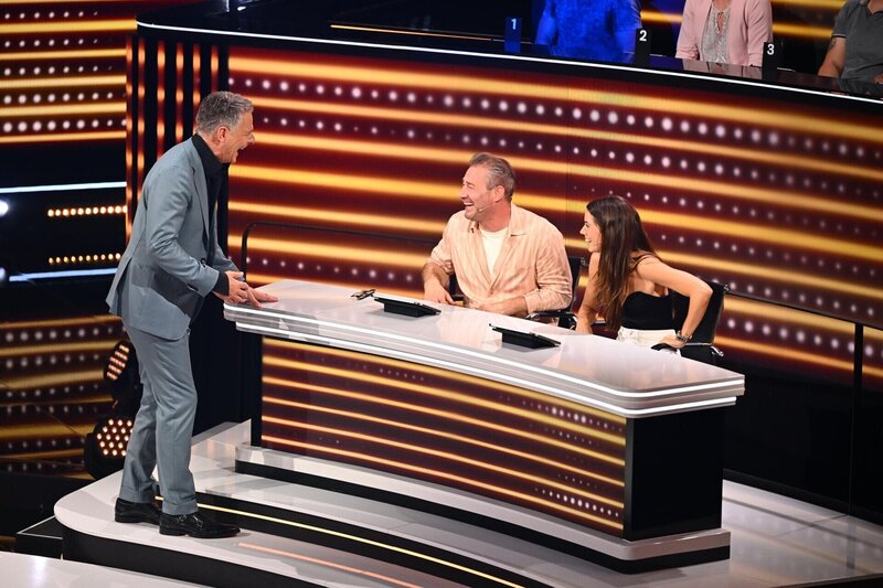 (v.l.n.r.) Jörg Pilawa; Sasha; Vanessa Mai – Bild: Seven.One /​ Willi Weber