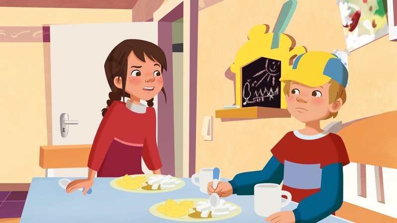 Plötzlich spielt Tara „Frau Lehrerin“ auch gegenüber Petja. – Bild: ZDF/​WunderWerk