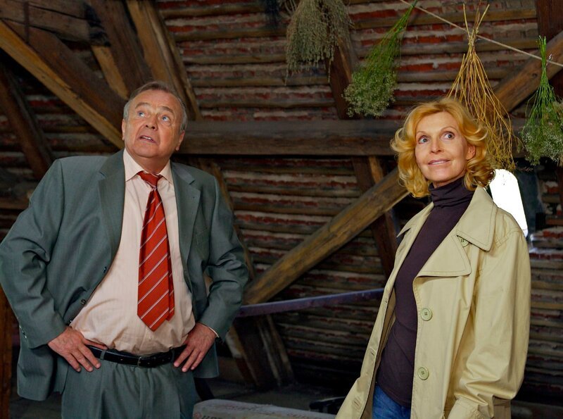 „, Regie: Peter Wekwerth, am Dienstag (17.07.07) um 21:05 Uhr im Ersten. Oberschwester Ingrid (Jutta Kammann) hat das Haus ihres Onkels geerbt. Bei einer Besichtigung mit Prof. Simoni (Dieter Bellmann) werden alte Kindheitserinnerungen in ihr wach und sie spielt mit dem Gedanken, das Haus zu renovieren. Simoni ist alles andere als begeistert. – Bild: MDR/​Krajewsky
