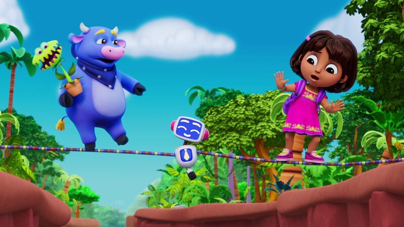 v.li.: Chompy, Benny, Bip Bip, Dora – Bild: Paramount