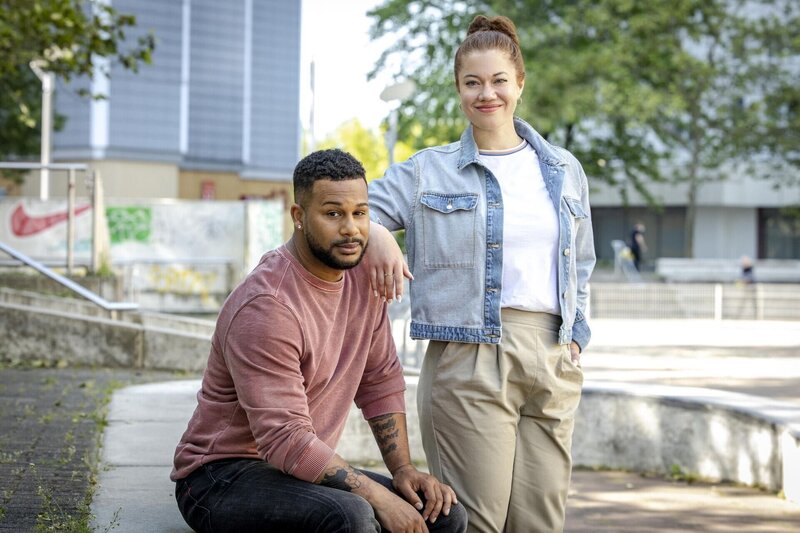 Ben Handke (l.); Sarah Grüner (r.) – Bild: SAT.1 /​ Richard Hübner