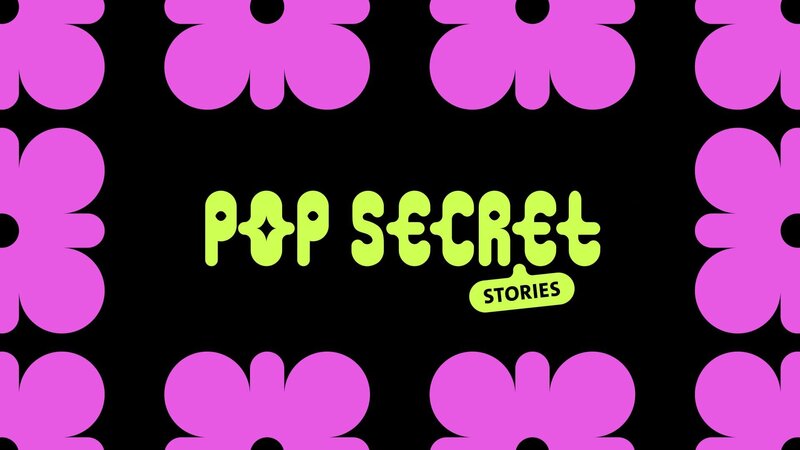 Key Visual/​Cover Sendereihenbild mit Typo zu „Pop Secret Stories“. – Bild: Veronika Grenzebach, Lena Waldispühl /​ BR