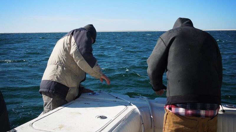 Meeresbiologe Craig O’Connell und Kameramann Mark Rackley – Bild: Warner Bros. Discovery