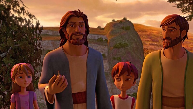 Josua und Kaleb erkunden als Spione das Land Kanaan. Sie vertrauen darauf, dass Gott ihnen das Land versprochen hat und es ihnen geben wird. – Bild: @Bibel TV