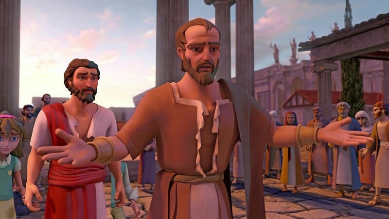 Barnabas und Paulus bei der Predigt (v.l.) – Bild: Bibel TV