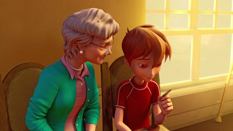 Chris (links) und seine Omi beten zusammen das Vaterunser  Verwendung nur in Verbindung mit der Programmkommunikation. Jede andere Nutzung ist untersagt. – Bild: Bibel TV