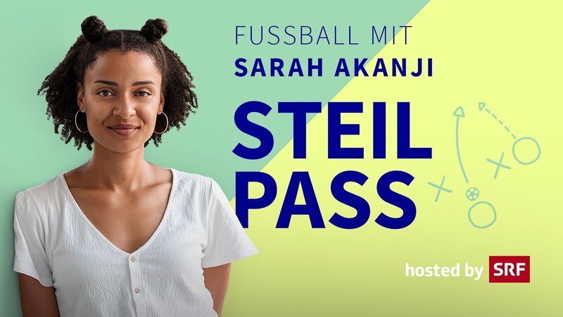 Steilpass – Hosted by SRF Fussball mit Sarah Akanji Keyvisual 2025 – Bild: SRF