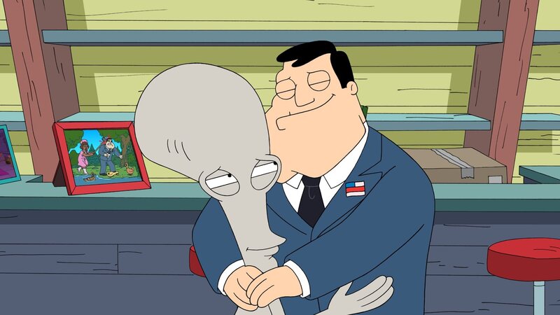 L-R: Roger, Stan – Bild: Paramount /​ FOX /​ FOX BROADCASTING /​ AMERICAN DAD and 2012 TCFFC ALL RIGHTS RESERVED.
