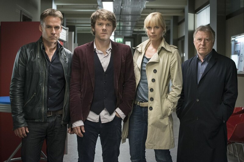 Jan Maybach (Marco Girnth), Tom Kowalski (Steffen Schroeder), Ina Zimmermann (Melanie Marschke), Hajo Trautzschke (Andreas Schmidt-Schaller). – Bild: ZDF /​ Uwe Frauendorf