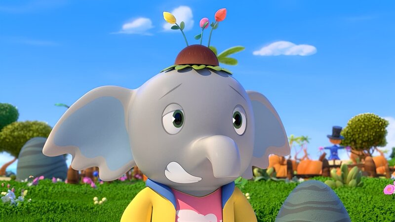 Der neue Hut ist Mamfie etwas unangenehm. – Bild: KiKA/​ZODIAK KIDS STUDIO FRANCE/​ANIMOKA