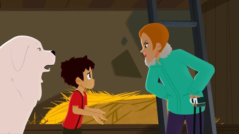 Bürgermeisterin Helena (rechts) will Sebastians Hütte abreißen lassen. – Bild: ZDF/​Gaumont Animation/​PP Animation III Inc.