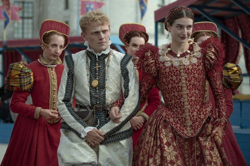 Franz II. (George Jaques, l.); Maria Stuart (Antonia Clarke, r.) – Bild: MMXXII Lions Gate Televison inc. /​ 2021 Starz Entertainment, LLC.