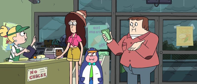 v.li.: Ms. Julep, Ms. Baker, Clarence, EJ – Bild: Cartoon Network Studios