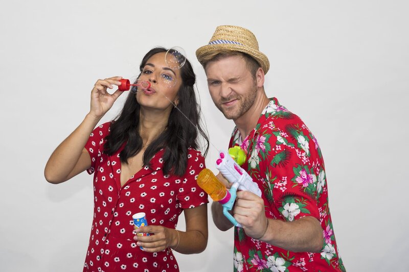 Muschda und Johannes präsentieren „krass nass! – Die Tigerenten Club Sommerspiele 2018“ – Bild: SWR