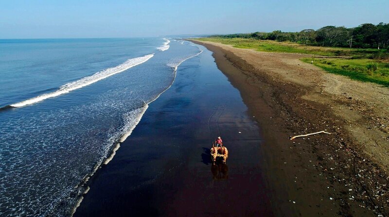 Pipo holt den Sand mit den Ochsenkarren vom nahe gelegenen Strand. – Bild: 3sat