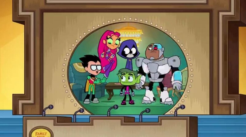 v.li.: Robin, Starfire, Beast Boy, Raven, Cyborg – Bild: TM and 2018 The Cartoon Network, Inc. A Time Warner Company. All Rights Reserved.