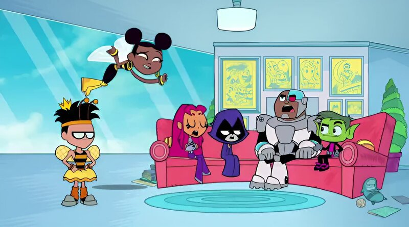 v.li.: Robin, Bumblebee, Starfire, Raven, Cyborg, Beast Boy – Bild: TM and The Cartoon Network, Inc. A Time Warner Company.