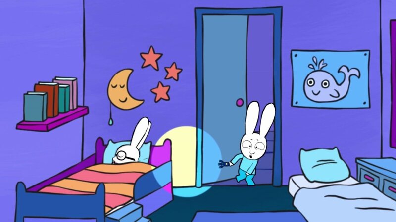 In der Nacht muss Simon (r.) ganz dringend Pipi. Doof nur, dass Ferdinand so tief schläft, dass er Simon nicht nochmal den Weg zur Toilette zeigen kann. – Bild: ZDF