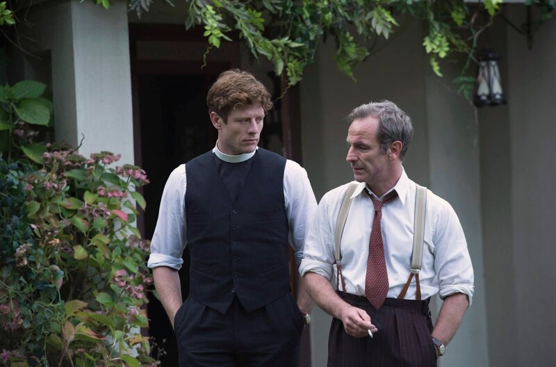 Sidney Chambers (James Norton, l.); Geordie Keating (Robson Green, r.) – Bild: WDR/​ITV