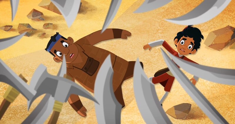 Können Luigi (li.) und Marco (re.) die Kinder befreien? – Bild: MDR/​MotionWorks/​Marco Polo Prod.Inc./​Melusine Prod./​Magpie 6 Media Ent.Ltd./​Monster Ent.Ltd.