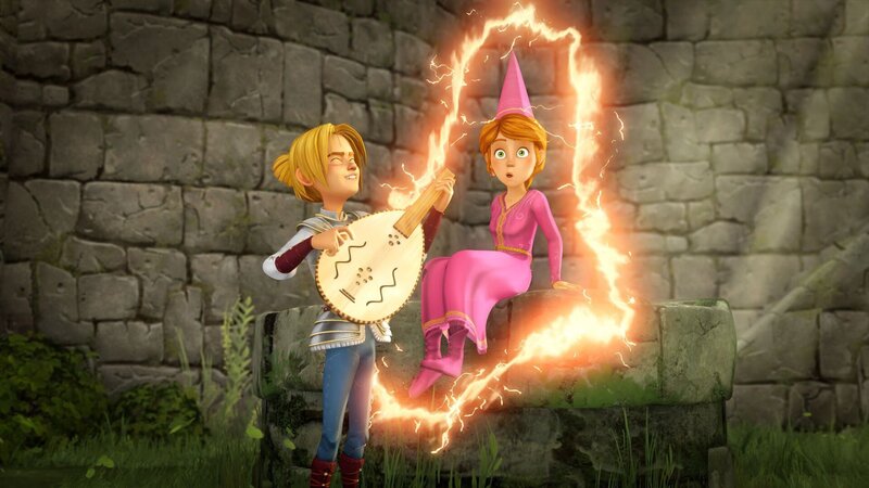 Als Guinevere Tristans Lautenspiel lauscht, wird sie von einem Zauber erfasst. – Bild: SWR/​Blue Spirit Productions/​Canal+ Thématiques