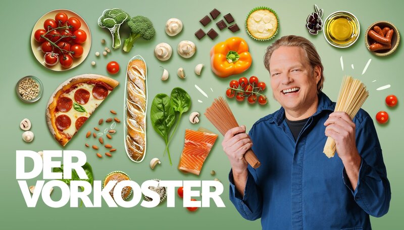 Der Vorkoster – montags um 20:15 Uhr im WDR Fernsehen und in der ARD Mediathek. Woher kommt unser Essen? Was ist dran an neuen Produkt-Trends? Und was ist das Geheimnis kulinarischer Dauerbrenner? Spitzenkoch Björn Freitag fragt nach, vergleicht und verkostet. Dafür schaut er hinter die Kulissen der Lebensmittelindustrie, der regionalen Landwirtschaft und des Genuss-Handwerks. – Bild: WDR/​Melanie Grande/​MidJourney