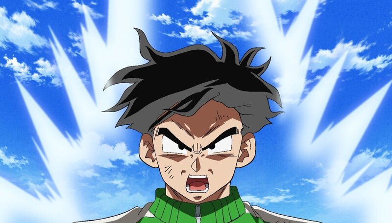 Gohan ermöglicht es Goku, sein Qi zu orten und sich und Vegeta zur Erde zu beamen, wo er Piccolos leblosen Körper per Teleportation zu Dende bringt … – Bild: Bird Studio/​Shueisha, Toei Animation