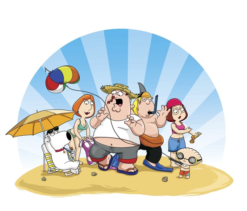 (1. Staffel) – Ein harmonisches Familienleben zu führen, ist nicht immer einfach. Vor allem, wenn permanent irgendwelche dummen Zufälle den häuslichen Frieden stören: (v.l.n.r.) Brian, Lois, Peter, Chris, Meg und Stewie … – Bild: Twentieth Century Fox Film Corporation