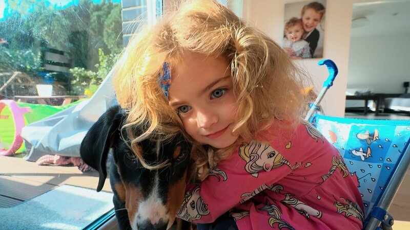 In Langenfeld gibt es Probleme. Sennenhund-Welpe Elvis wird zum Türsteher der Familie und spielt zu wild mit den kleinen Töchtern. Kann eine Hundetrainerin helfen? – Bild: RTL