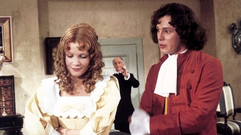 Harpagon (Louis de Funès) will seine Kinder Elise (Claire Dupray) und Cléante (Frank David) reich verheiraten.. – Bild: RTLZWEI