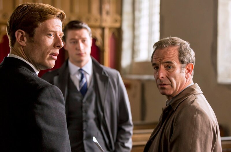 Sidney Chambers (James Norton), Daniel Marlowe (Oliver Dimsdale), Geordie Keating (Robson Green) – Bild: WDR/​ITV