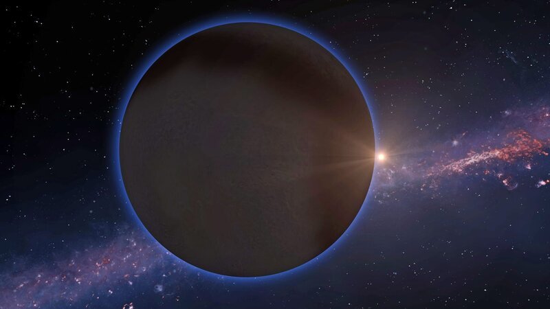 Selbst dem Weltraum-Teleskop „Hubble“ gelang keine scharfe Aufnahme des Pluto. Erst die Sonde „New Horizons“ lieferte diese im Jahr 2015. – Bild: Windfall Films Ltd./​WeltN24 GmbH