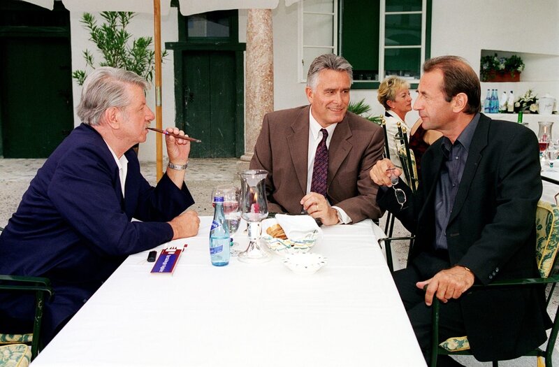 Heinz Petters (Franz Navratil), Klaus Wildbolz (Wenzel Hofer), Dietrich Siegl (Christian Meeler). – Bild: ORF/​Milenko Badzic