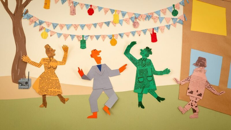 Mr. Paper (2. v.L.) weiß, wie man feiert. – Bild: ORF/​Global Screen/​Mockingbird Productions