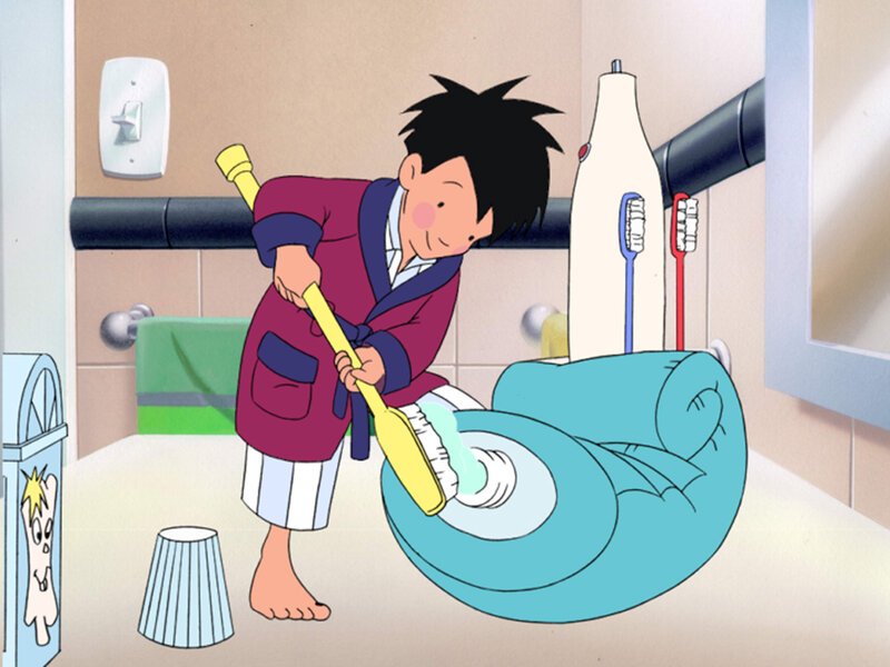 George Shrinks ist zehn Jahre alt und ist bloß zehn Zentimeter groß. Sein Leben voller Aufgaben – angenehme und unangenehme. Diese meistert er jeden Tag mit Vertrauen, Erfindungsgeist und Optimismus. – Bild: Nelvana Limited/​Jade Animation (Shenzhen) Company