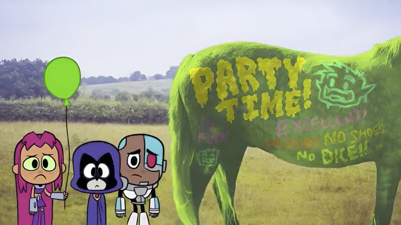 v.li.: Starfire, Raven, Cyborg – Bild: TM and The Cartoon Network, Inc.