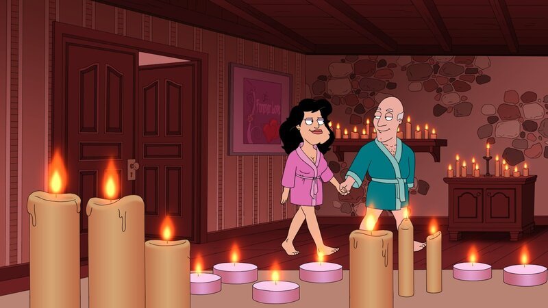 L-R: Stan, Bullock – Bild: Paramount /​ FOX /​ 2014 FOX BROADCASTING /​ AMERICAN DAD and 2014 TCFFC ALL RIGHTS RESERVED.