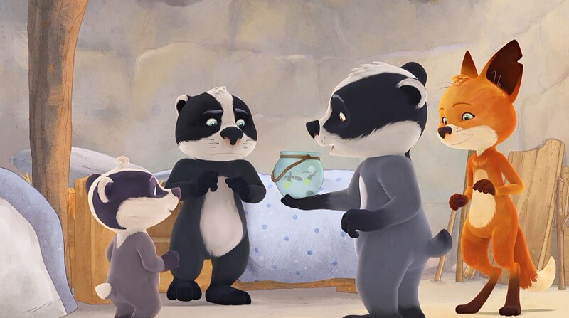 Luis sieht sich ängstlich die kleinen Insekten an, die seine Geschwister gesammelt haben. – Bild: WDR/​Mediatoon