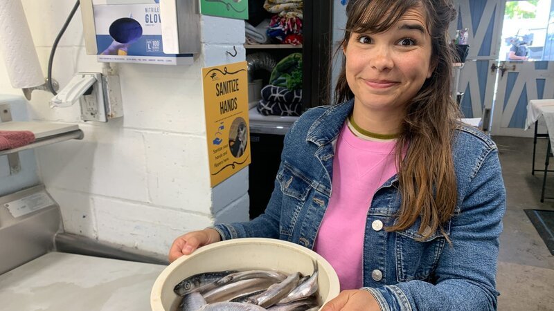 Anna bereitet eine Mahlzeit für die See-Elefanten zu. – Bild: BR/​Text und Bild Medienproduktion GmbH & Co. KG/​Katja Schübl/​Katja Schübl
